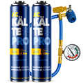 Lot de 2 KÄLTEPRO 2en1 - équivalent à 1510g de réfrigérant R134a + tuyau