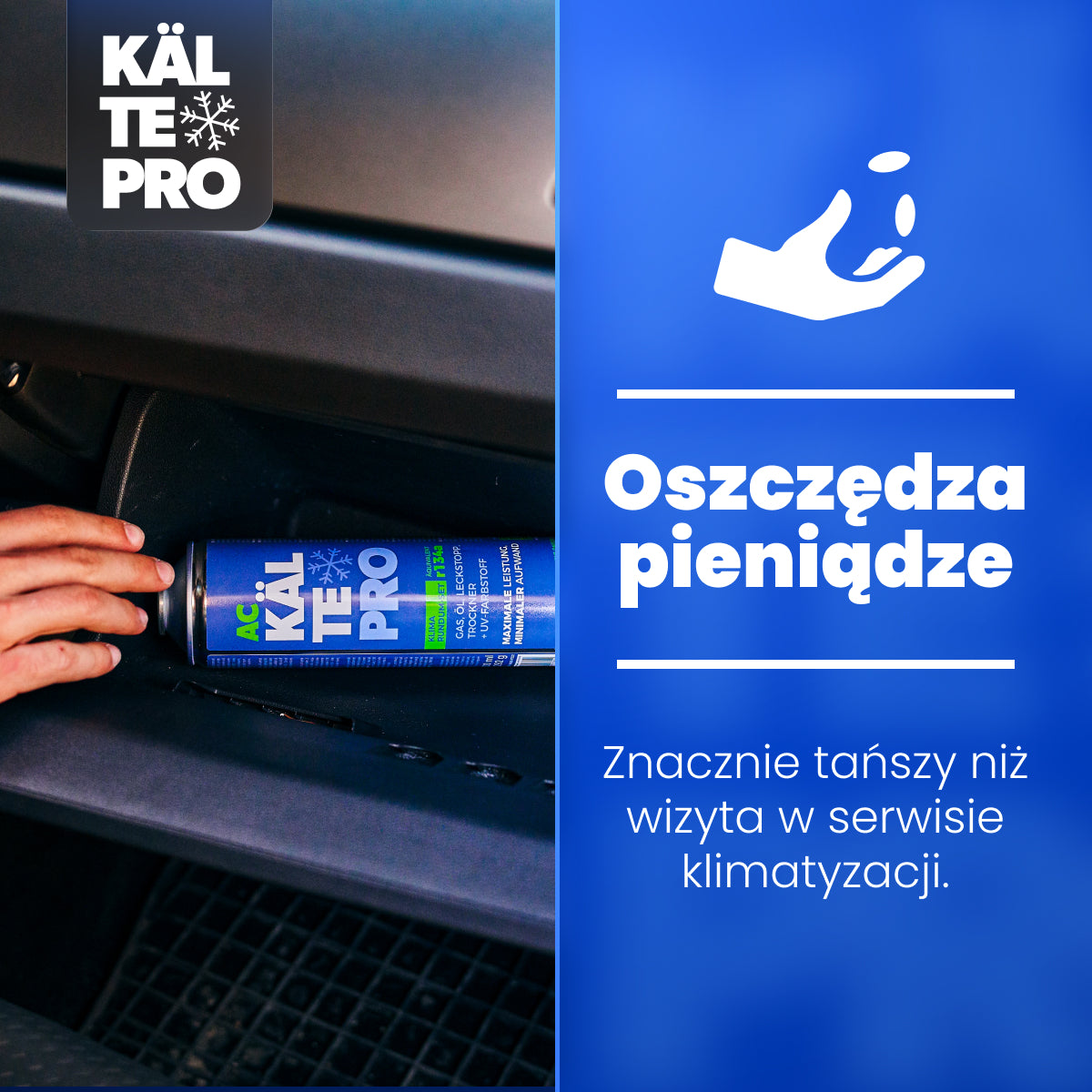 KÄLTEPRO 3in1 Set - entspricht 755g Kältemittel R134a + Schlauch